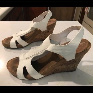 White Wedge Sandal